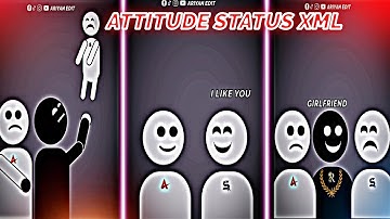 NEW ATTITUDE XML FILE 👿🔥 ALIGHT MOTION PRESET #xml #attitude #alightmotion