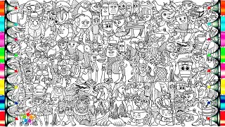 TOP All Italian Brainrot Animals Big Coloring Book How to Color All Popular Brainrot Memes NCS