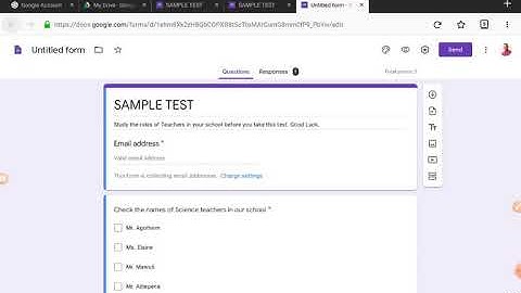 How to use Google forms to set up Quizzes (Part 4)