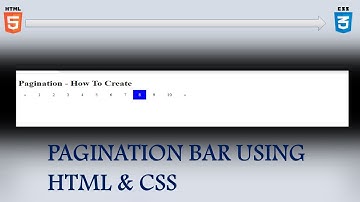 Create Responsive Pagination Bar With Hover & Active   100% HTML $ CSS