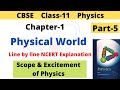 Physical world  cbse class 11 physics  chapter 1  scope  excitement of physics  ncert  part 5