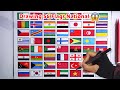 Drawing 56 National flags, is there a flag of your country?