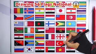 رسم 56 علم وطني، هل هناك علم لبلدك؟