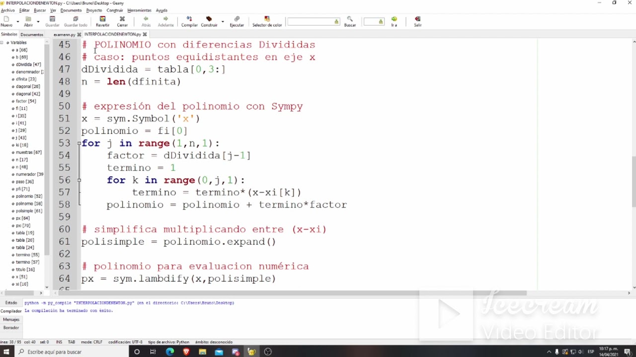 Interpolación de Newton en Python - YouTube