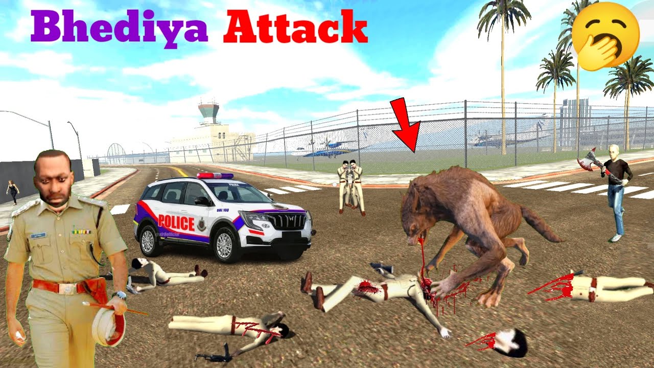 Bhediya Attack 🥱🐺 In Indian Bikes Driving 3D 🥰 New Latest Bhediya Attack Funny Video 👏 New story 👍❤️