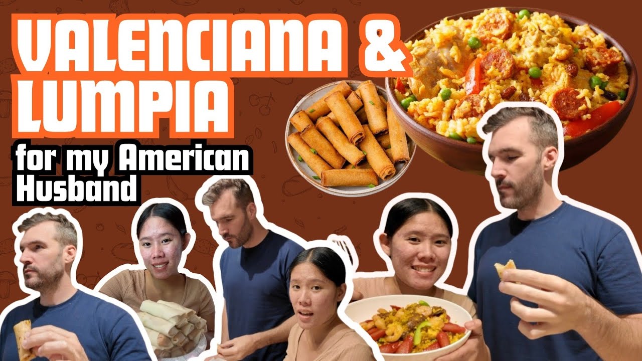 My American Husband Try Filipino Food Lumpia & Valenciana Magustuhan kaya niya?😀