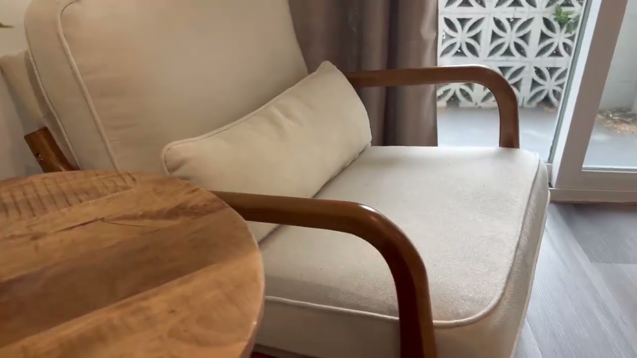 Karl home Accent Chair Mid Century Modern Chair with Pillow Upholstered Lounge Arm Chair Review