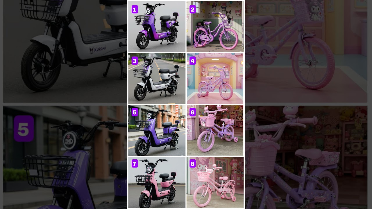 sepeda listrik dan sepeda kuromi sanrio