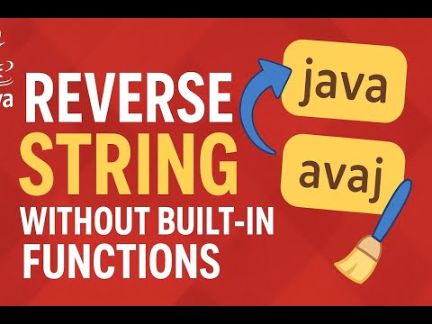 #6 Java Program to Reverse a String Without Using Built-in Functions | Java Interview Question