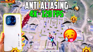 SMOOTH + 120 FPS with ANTI ALIASING : 4X💀🔥 | Solo VS Squad | iQOO 12 5g BGMI Test 2026