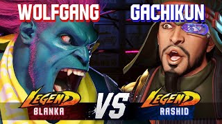 SF6 ▰ WOLFGANG (Blanka) vs GACHIKUN (Rashid) ▰ High Level Gameplay