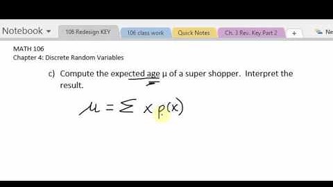 4.3a Expected Value of a Discrete Random Variable
