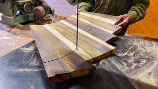 Amazing Woodworking: Creating Large Ebony Wood Couch // Woodworking Skills with South America Ebony