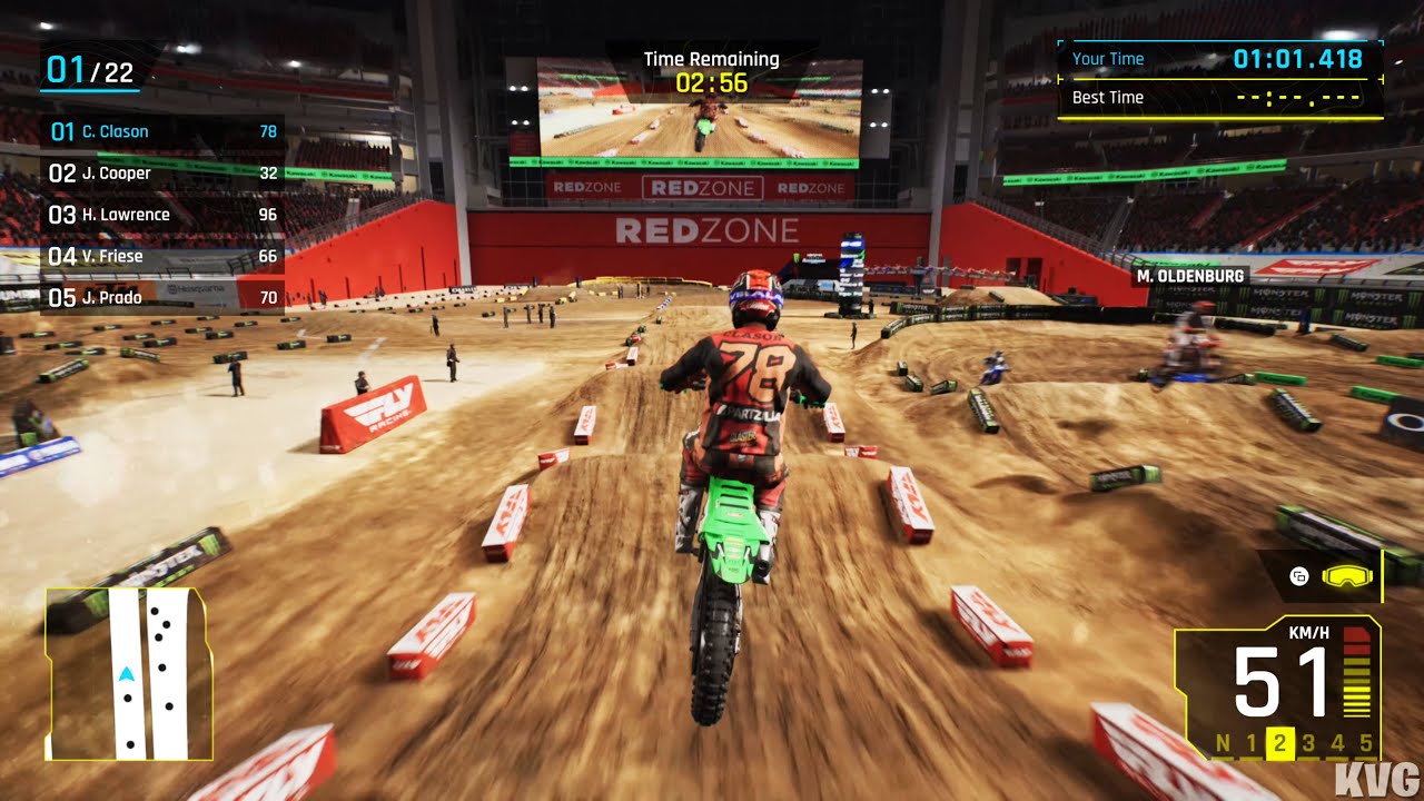 Monster Energy Supercross 25 - Kawasaki KX 450 - Gameplay (PC UHD) [4K60FPS]