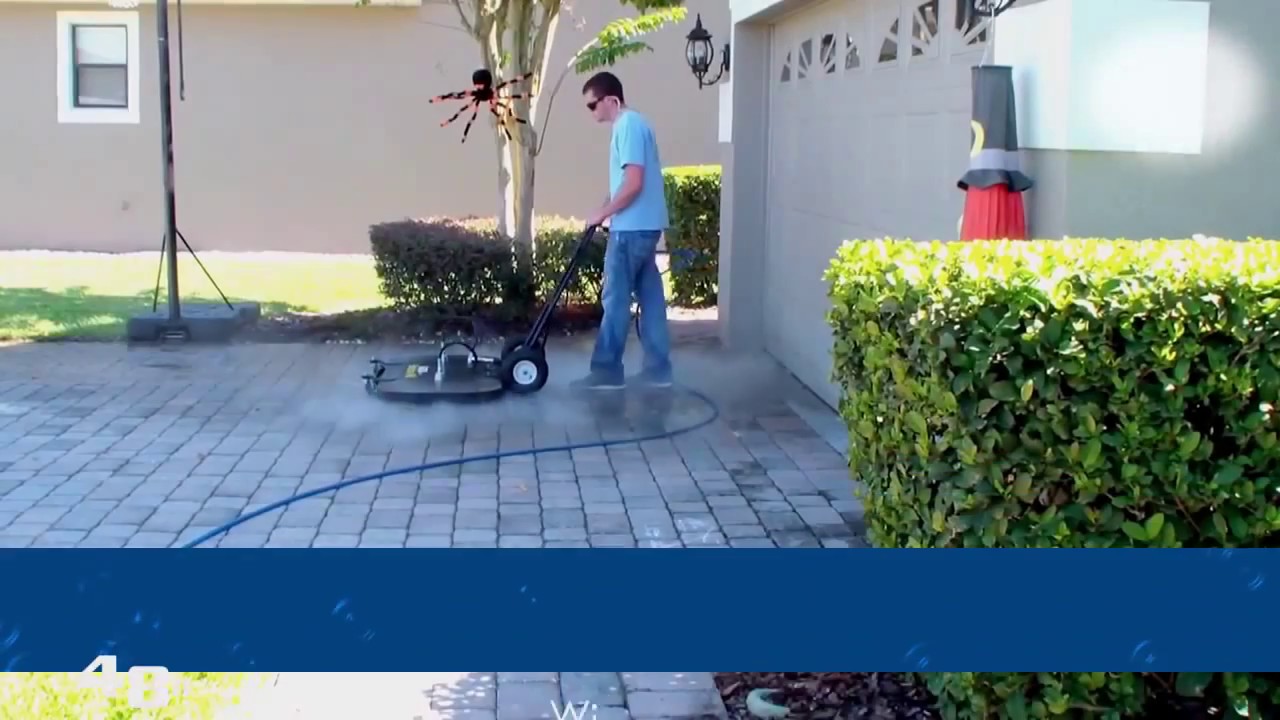 48" Surface Cleaner Cleaning Driveway in 7 minutes flat. YouTube