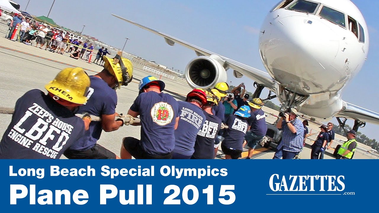 Long Beach Special Olympics Plane Pull 2015 - YouTube