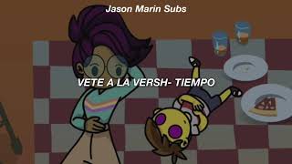 Video thumbnail of "Vete A la Versh- Tiempo (Letra)"