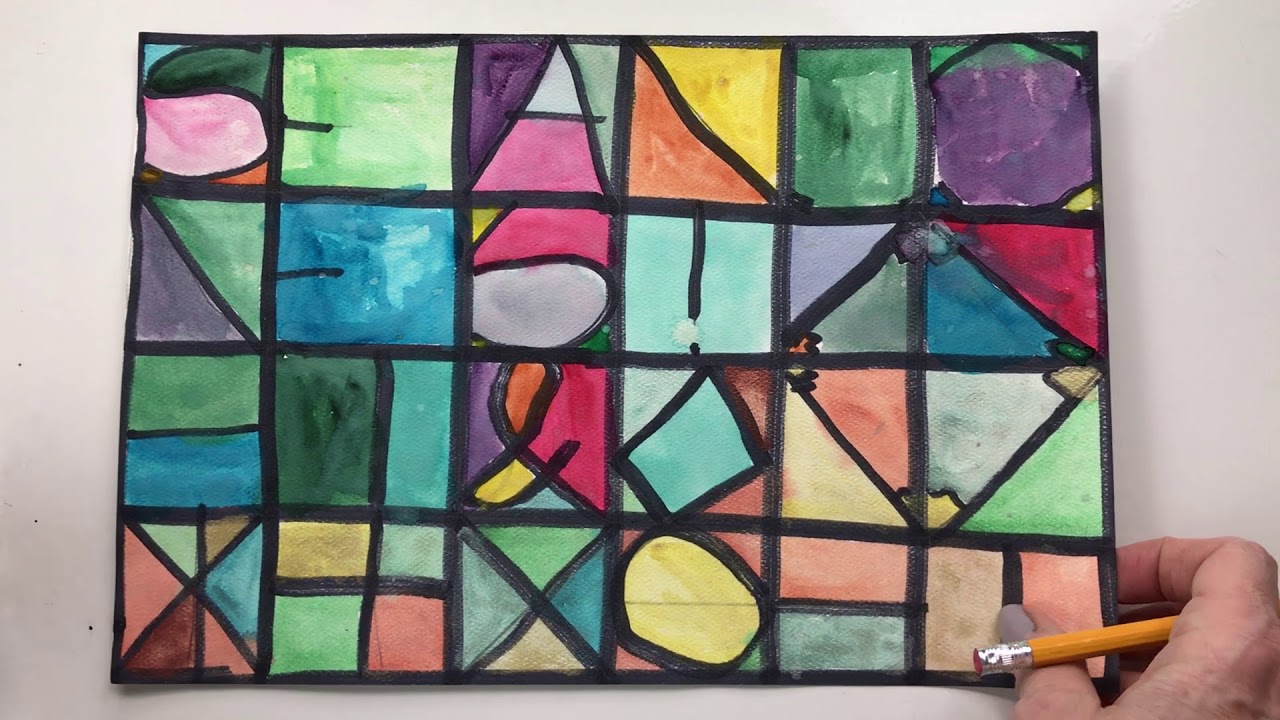 Paul Klee Hidden Name Watercolor Lesson