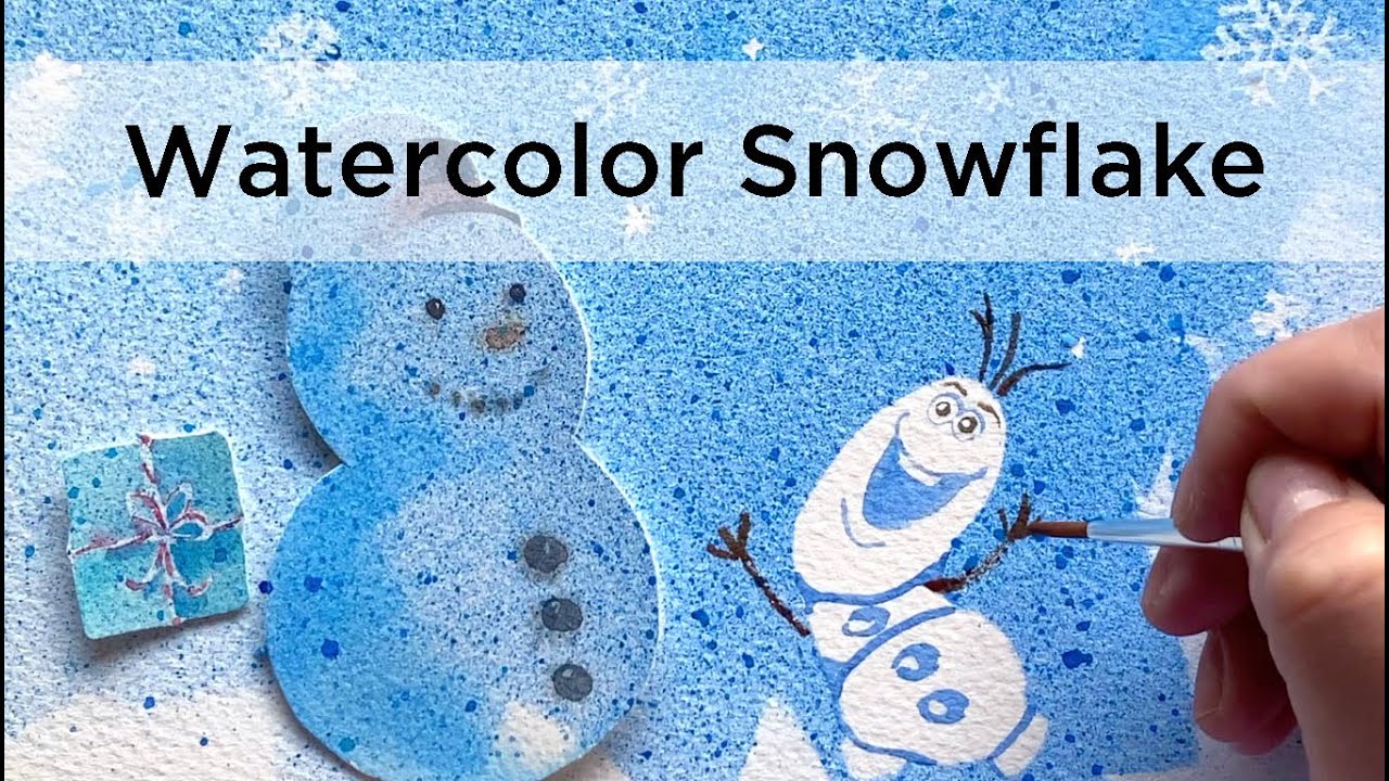 Simple Watercolor SNOW Painting | 【透明水彩】初心者でも描ける