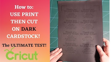 CRICUT HACK! USE PRINT THEN CUT ON DARK CARDSTOCK!!