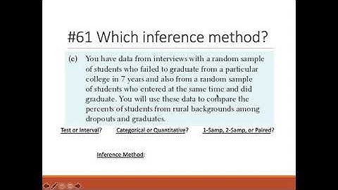 APS Choosing Inference Methods Practice Questions