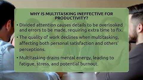 Why Is Multitasking Ineffective For Productivity? - The Personal Growth Path