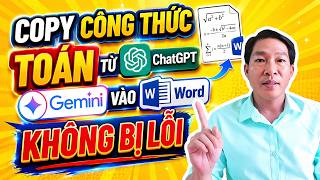 Copy Công Thức Toán Từ ChatGPT, Gemini Sang Word Không Bị Lỗi.#ai #chatgpt #gemini