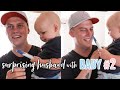 Husband's reaction to pregnant with baby #2!!