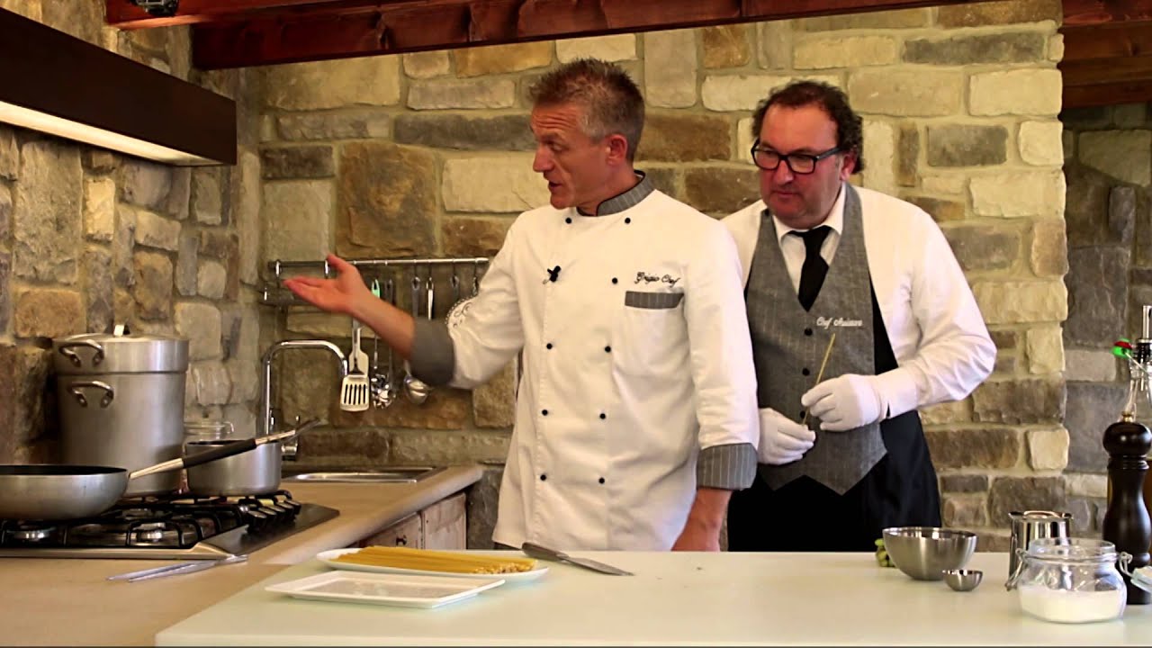 BUCATINI CON ZAFFERANO E ASPARAGI - Video Ricetta - Grigio chef