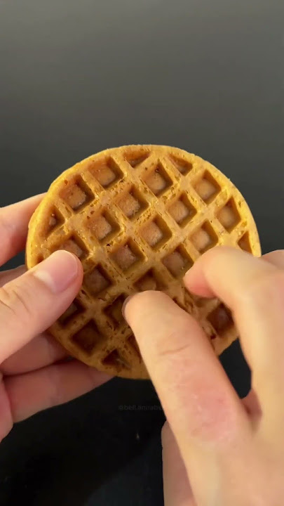 Crispy Waffle Recipe💕 #shorts #asmr