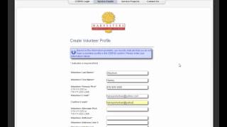 Creating a Profile and Registering