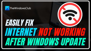 Internet not working after Windows Update