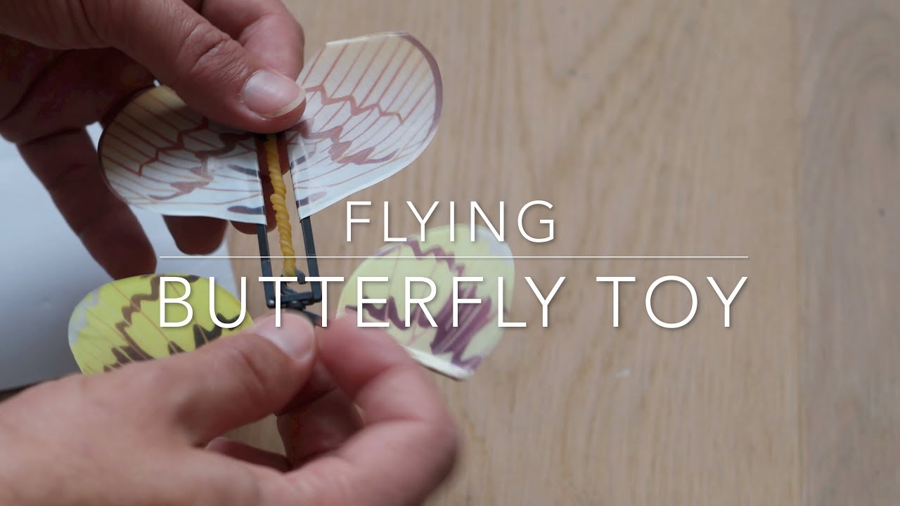 Amazing DIY hack Flying Butterfly, How to make a butterfly robot run on a  rubber band 