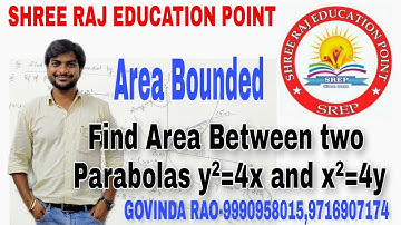 Find the area between parabolas y²=4x & x²=4y.l Area Bounded l MATHS by GOVINDA RAO