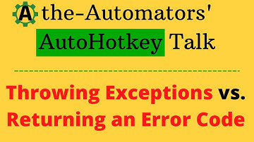 Why throw Exceptions instead of returning an error