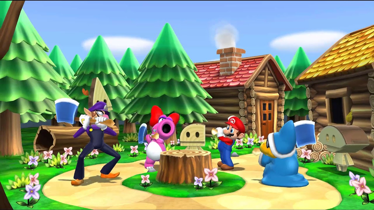 Mario Party 9 - Garden Battle - Birdo vs Kamek vs Birdo, Waluigi | Master CPU | Mario Gaming