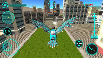 US Police Transforming Robot Eagle Flying War