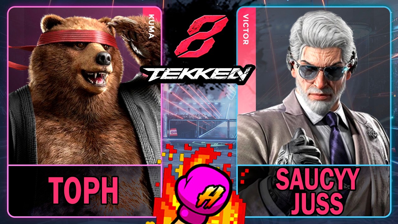 Tekken 8 Toph (KUMA) VS Saucyy Juss (VICTOR)🥊 鉄拳8🥊4K 60ᶠᵖˢ🥊T8 🥊TK8🥊#tekken