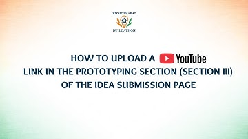 How to Upload a YouTube link in the Idea Submission of Vikisit Bharath Buildathon 2025