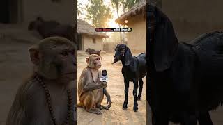 😲 मंकी न्यूज एंकर | ऐसी रिपोर्टिंग कभी नहीं देखी!#monkeynews#newsanchor#funnyshorts#breakingnews