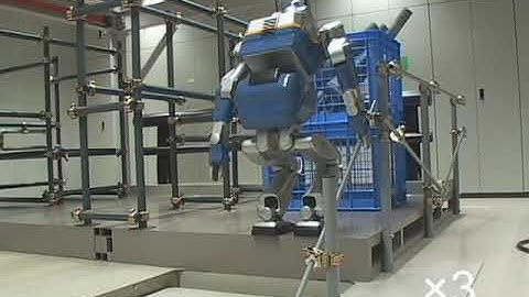 Dynamical Balance of a Humanoid Robot by Grasping a Handrail -2004-