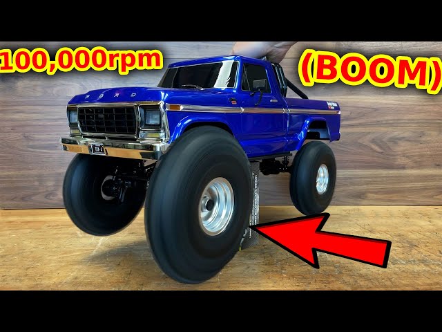 6s 4600kv Castle  insanity in Traxxas Ford F150 (it blew up) class=