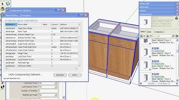 SketchUp Kitchen Cabinet Dynamic Component Attributes