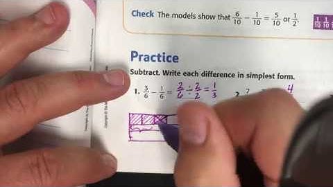 Subtracting Like Fractions with Models