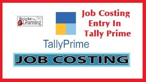 Job Costing In Tally Prime II Job Costing Entry In Tally Prime II Tally Prime Job Costing