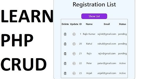 PHP CRUD Operation using SQL | Complete Guide  | YouTube Tutorial