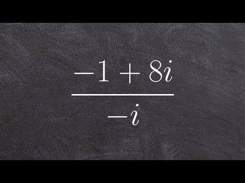 대수 2-(-1 + 8i) / i를 나누어 복소수를 단순화하는 방법 알아보기