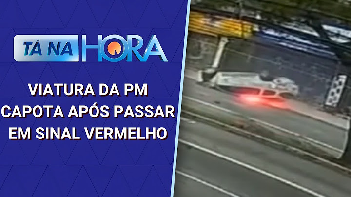 Viatura da Polícia Militar capota após passar farol vermelho | Tá na Hora (28/10/24)