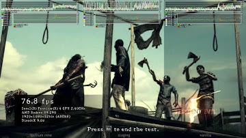 Resident Evil 5 ·· Linux Benchmark ·· vanilla Wine vs Staging vs Gallium Nine