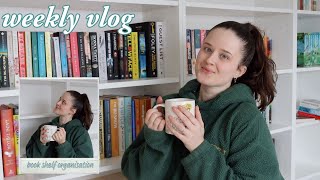 WEEKLY VLOG // book shelf organisation and a great thriller